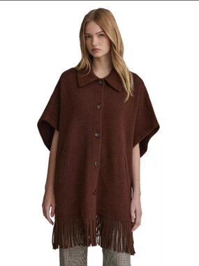 NVLT mink eyelash short fringe coatigan Oversized  Size M